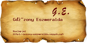 Gózony Eszmeralda névjegykártya